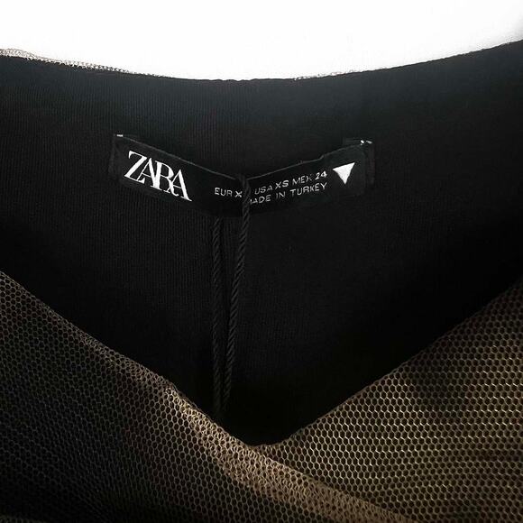 ZARA Corsetry Tulle Crop Top Size X-Small NWT - Picture 7 of 9